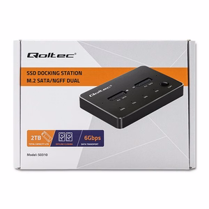 Qoltec 50310 Disku Dokstacija 2x SSD M.2 SATA NGFF USB Type-C