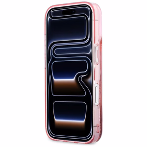 Karl Lagerfeld Liquid Glitter Karl Script Logo MagSafe Maciņš for iPhone 17 Pro - rozā