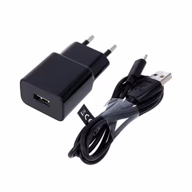 Maxlife MXTC-01 lādētājs 1x USB 2.1A melns + microUSB kabelis