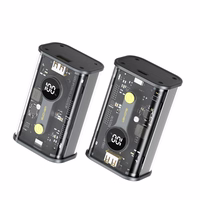 WEKOME WP-333 Vanguard Series - Power bank 10000 mAh Super Charging PD 20W + QC 22.5W (melns / caurspīdīgs)