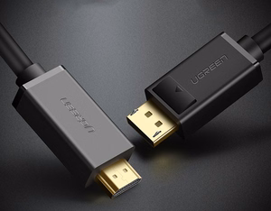Ugreen vienvirziena DisplayPort uz HDMI kabelis 4K 30Hz 32 AWG 1.5m melns (DP101 10239)