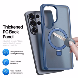 Futrālis Dux Ducis Yind Magnetic Stand Samsung S948 S26 Ultra tumši zils