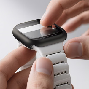 AmazingThing Radix rūdīts stikls ar vāciņu Apple Watch Series 11 42mm - Melns