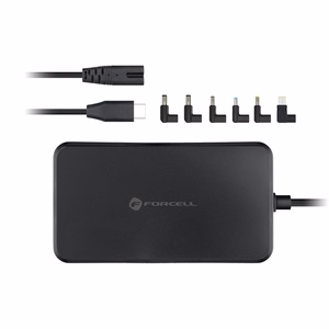 FORCELL F-ENERGY E856 universāls portatīvā datora lādētājs 90W (6 adapteri) - melns