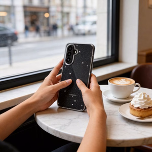 Tech-Protect FlexAir maciņš Samsung Galaxy A27 5G, caurspīdīgs ar spīdumiem