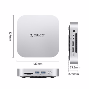 Orico MiniLink 9-in-1 dokstacija ar M.2 SSD cietā diska nodalījumu - sudraba krāsā