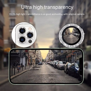 Tempered Glass HARD DIAMOND for camera (LENS) for Samsung Galaxy S24 Ultra black (lens 5 pieces)