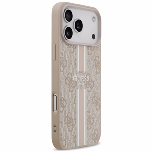 Guess 4G Printed Stripes MagSafe case for iPhone 17 Pro Max - pink
