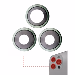 Rear Camera Lens Saderīgs ar Apple iPhone 11 Pro / Pro Max Rear Camera Lens Original 3in1 (Ar Zaļš Frame)