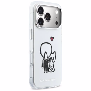Karl Lagerfeld Karl & Choupette задняя MagSafe чехол для iPhone 17 Pro прозрачный