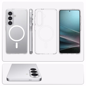 Spigen Ultra Hybrid Mag MagSafe maciņš priekš Samsung Galaxy S26 Plus caurspīdīgs un balts