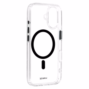 Liavec Spīdīgs Magnētiskais Caurspīdīgs viedtālruņa apvalks Iphone 16 melna