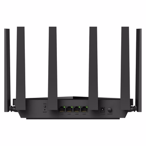 Cudy WR11000 bezvadu maršrutētājs 2.5 Gigabit Ethernet trīsjoslu (2.4 GHz / 5 GHz / 6 GHz) melns