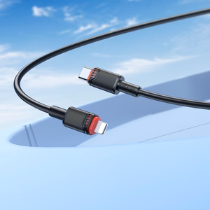 Borofone kabelis BX110 Beneficio - USB uz Lightning - 2,4A 1 metrs, melns