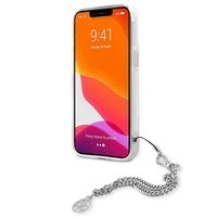 Guess GUHCP13SKPESI iPhone 13 mini 5.4" sudrabains cietais apvalks Peony Chain kolekcija