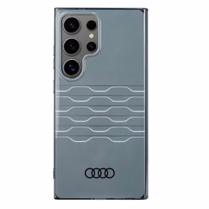 Audi IML Ģeometriskā raksta viedtālruņa apvalks S24 Ultra S928 pelēks/pelēks cietais apvalks AU-IMLS24U-A6/D3-GY