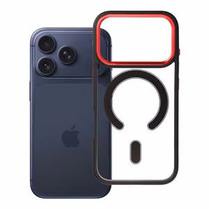 Viedtālruņa apvalks COLOR EDGE MAG COVER saderīgs ar MagSafe IPHONE 17 Pro - melns sarkans