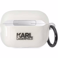 Karl Lagerfeld KLAP2HNCHTCT AirPods Pro 2 apvalks caurspīdīgs Ikonik Choupette