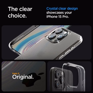 Spigen Ultra Hybrid viedtālruņa apvalks iPhone 15 Pro - caurspīdīgs matēts