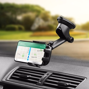 FORCELL F-GRIP Carbon Bracket standarta rokas auto turētājs vējstiklam / paneļa stiprināšanai melns