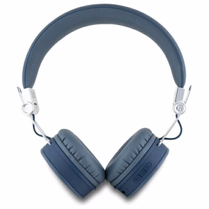 Накладные наушники Guess Bluetooth ENC GUBH70PGTSPSB синие Grained Classic Round Shape