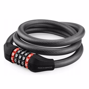 Rockbros RKS507-1BK velosipēda slēdzene ar kodu 1.8 m - melna