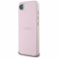 Guess Grained Ring MagSafe viedtālruņa apvalks iPhone 16e - rozā