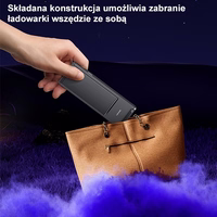 USAMS Bezvadu lādētājs ar lampu 3in1 15W melns CD181WXC01 (US-CD181)