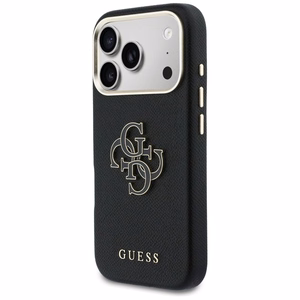 Guess FW sveķu logotipa korpuss iPhone 17 Pro Max - melns