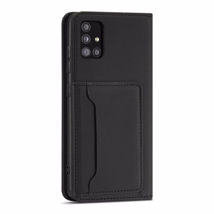 Magnētiskais karšu apvalks Xiaomi Redmi Note 11 maciņš karšu turētājs melns