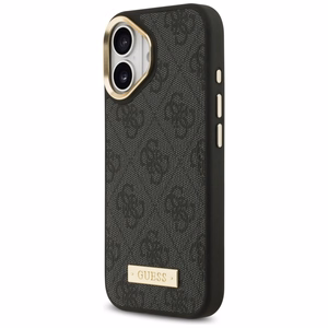 Guess 4G Logotipa Plāksne Magnētiskais viedtālruņa apvalks iPhone 17 melns