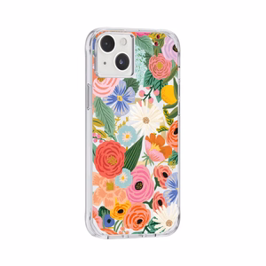 Rifle Paper Clear MagSafe vāciņš ierīcei iPhone 14 Plus, ar “Garden Party Blush” rakstu