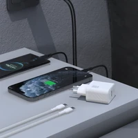 Dudao A27MaxCEU PD QC 35W USB-A USB-C Wall Lādētājs with USB-C Kabelis - Balts