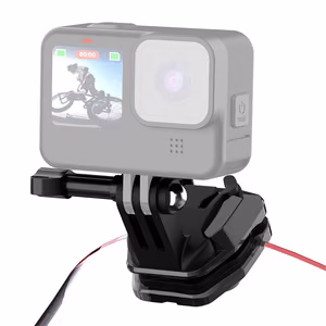 PULUZ крепление на лобовое стекло мотоцикла для спортивных камер (DJI Osmo Action 4, GoPro Hero 12, Insta360 Ace Pro / X4) (черное)