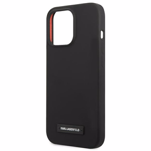 Karl Lagerfeld silikona plāksnes apvalks iPhone 13 Pro / iPhone 13 - melns