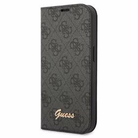 Guess GUBKP14XHG4SHK iPhone 14 Pro Max 6.7 "melna / melna grāmata 4G Vintage Gold Logo