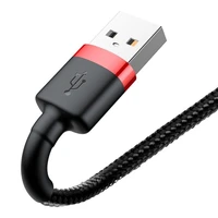 Baseus Cafule USB Lightning kabelis 1,5A 2m (melns+sarkans)