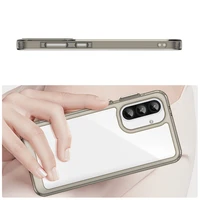 Outer Space viedtālruņa apvalks Samsung Galaxy A56 apvalks ar elastīgu rāmi - daļēji caurspīdīgs, melns