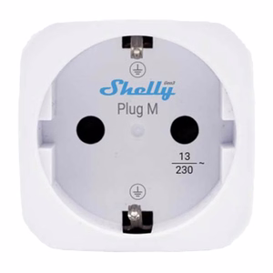 Shelly Plug PM Gen3 Matter 13A viedā kontaktligzda, balta