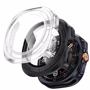 Tech-Protect Defense 2-Pack maciņš modelim Samsung Galaxy Watch Ultra 47mm – caurspīdīgs un matēts melns