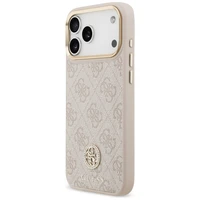 Guess 4G Strass Logo magnētiskais viedtālruņa apvalks iPhone 17 Pro Max - rozā