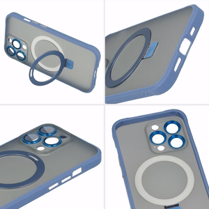 Tel Protect Magnētiskais MagSafe ar statīvu viedtālruņa apvalks iPhone 15 zils