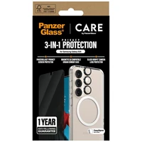 CARE by PanzerGlass Flagship 3in1 viedtālruņa apvalks + privātuma stikls + lēca Samsung Galaxy S25