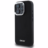 DKNY Vienkāršs sudraba logotips magnētiskais iPhone 16 Pro Max viedtālruņa apvalks - melns