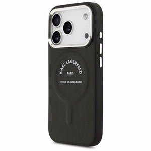 Karl Lagerfeld Karl RSG Logo Magnētiskais viedtālruņa apvalks iPhone 17 Pro - Melns