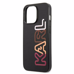 Viedtālruņa apvalks Karl Lagerfeld Multipink Brand iPhone 13 Pro / iPhone 13 - melns