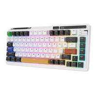 Royal Kludge KZZI K75 pro RGB bezvadu mehāniskā tastatūra, Moment slēdzis (melna un balta) (QWERTY)