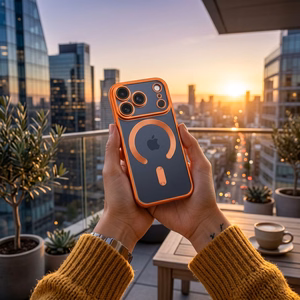 Maciņš iPhone 17 PRO MAX Electro Mag Cover saderīgs ar MagSafe oranžs