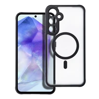 FULL MATTE MAG COVER viedtālruņa apvalks, saderīgs ar MagSafe, paredzēts SAMSUNG A55 melns
