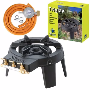 Meva TRIGLAV 3 degļu rūpnieciskā gāzes plīts, 9 kW